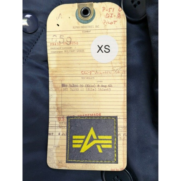 Alpha Industries N-3B Slim Fit Parka Mens XS US Army Jacket Blue MJN31210C1 NEW - Picture 7 of 16